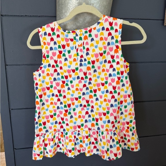 HANNA ANDERSON GIRLS FLOUNCED POPOVER FLORAL WHITE/MULTICOLOR US 10 NWT $42 - Picture 3 of 4